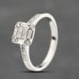 Second Hand 18ct White Gold 0.66ct Diamond Square Cluster Ring 41482047