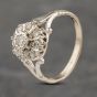 Second Hand Vintage 18ct White Gold 0.36ct Brilliant Cut Diamond Cluster Ring 41482058