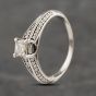 Second Hand 9ct White Gold 0.50ct Brilliant Cut Diamond Shoulder Set Solitaire Ring 41482059