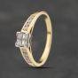 Second Hand 18ct Yellow Gold 0.50ct Diamond With Diamond Set Shoulders Four Stone Ring 41482130
