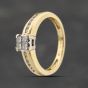 Second Hand 18ct Yellow Gold 0.25ct Diamond With Diamond Set Shoulders Four Stone Ring 41482131