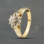 Second Hand 18ct Yellow Gold 0.25ct Diamond Cluster Ring 41482152