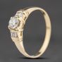 Second Hand 18ct Yellow Gold 0.75ct Diamond Shoulder Set Solitaire Ring 41482155