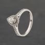 Second Hand 9ct White Gold 0.50ct Pear Cut Diamond Cluster Ring 41482176