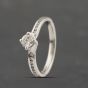 Second Hand Platinum Certificated 0.33ct Brilliant Cut Diamond Shoulder Set Solitaire Ring 41482177