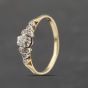 Second Hand Vintage 18ct Yellow Gold 0.28ct Brilliant Cut Diamond Shoulder Set Solitaire Ring 41482179