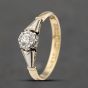 Second Hand Vintage 18ct Yellow Gold 0.15ct Diamond Solitaire Ring 41482186