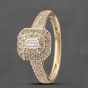 Second Hand 18ct Yellow Gold 1.00ct Brilliant Cut Diamond Cushion Shape Bridal Set Ring 41482192