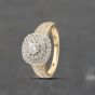 Second Hand 18ct Yellow Gold 1.00ct Diamond Cushion Shape Bridal Set Ring 41482194