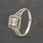 Second Hand 9ct White Gold 0.50ct Diamond Square Cluster Ring 41482202