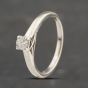 Second Hand 9ct White Gold Certificated 0.27ct Brilliant Cut Diamond Solitaire Ring 41482207