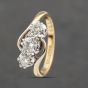 Second Hand Vintage Yellow Gold 0.50ct Brilliant Cut Diamond Three Stone Ring 41482223