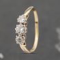 Second Hand Antique 18ct Yellow Gold 0.55ct Brilliant Cut Diamond Three Stone Ring 41482224