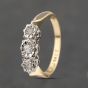 Second Hand Vintage Yellow Gold 0.10ct Brilliant Cut Diamond Three Stone Ring 41482225