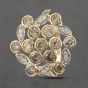 Second Hand 9ct Yellow Gold 1.50ct Brilliant Cut Diamond Openwork Flower Cluster Ring 41482236