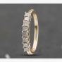 Second Hand 9ct Yellow Gold 0.50ct Princess Cut Diamond Half Eternity Ring 41482238