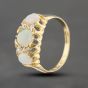 Second Hand Antique 18ct Yellow Gold Opal & 0.20ct Diamond Seven Stone Ring 41482243