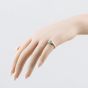 Second Hand 18ct White Gold Emerald & 0.20ct Princess Cut Diamond Oval Three Stone Ring 41482245