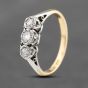 Second Hand Vintage Yellow Gold 0.25ct Brilliant Cut Diamond Three Stone Ring 41482276