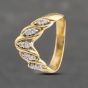Second Hand 18ct Yellow Gold 0.20ct Brilliant Cut Diamond Half Wishbone Ring 41482281