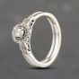 Second Hand 9ct White Gold 0.25ct Brilliant Cut Diamond Oval Cluster Bridal Set Ring 41482284