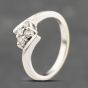 Second Hand 9ct White Gold 0.20ct Brilliant Cut Diamond Cluster Ring 41482320