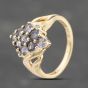 Second Hand 9ct Yellow Gold Tanzanite & 0.04ct Diamond Cluster Ring 41482325