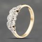 Second Hand Vintage Yellow Gold 0.08ct Diamond Three Stone Ring 41482344