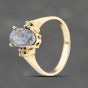 Second Hand Vintage Yellow Gold Opal Doublet & Diamond Oval Dress Ring 41482350