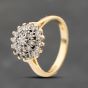 Second Hand 18ct Yellow Gold 0.50ct Brilliant Cut Diamond Round Cluster Ring 41482353