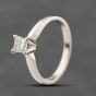 Second Hand Platinum Certificated 0.42ct Princess Cut Solitaire Ring 41482364