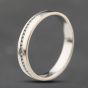 Second Hand 18ct White Gold 0.13ct Diamond Diagonal Channel Set 4mm Wedding Ring 41482381