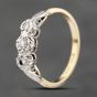 Second Hand Vintage Yellow Gold 0.33ct Diamond Three Stone Ring 41482392