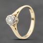 Second Hand Vintage Yellow Gold 0.10ct Brilliant Cut Diamond Solitaire Ring 41482399