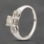 Second Hand Vintage White Gold 0.36ct Brilliant Cut Diamond High Set Shoulder Set Solitaire Ring 41482403