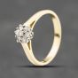 Second Hand 18ct Yellow Gold 0.22ct Brilliant Cut Diamond Flower Cluster Ring 41482428