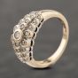 Second Hand 9ct Yellow Gold 0.50ct Diamond Rubover Set Three Row Ring 41482445