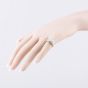 Second Hand 9ct Yellow Gold 0.50ct Diamond Rubover Set Three Row Ring 41482445