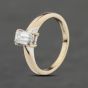Second Hand 18ct White Gold 0.50ct Emerald Cut Diamond Solitaire Ring 41482480