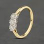 Second Hand 18ct Yellow Gold Brilliant Cut Diamond Three Stone Ring 41482482