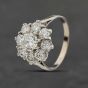 Second Hand Vintage White Gold Diamond Flower Cluster Ring 41482525