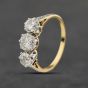 Second Hand Vintage Yellow Gold Diamond Three Stone Ring 41482528