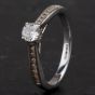 Second Hand 18ct White Gold Diamond Solitaire Ring 4148252