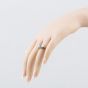 Second Hand Vintage Yellow Gold Sapphire & 0.08ct Diamond Three Stone Ring 41482539
