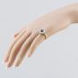 Second Hand Vintage Yellow Gold Sapphire & Diamond Large Round Cluster Ring 41482546