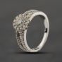 Second Hand 18ct White Gold 1.17ct Diamond With Baguette & Brilliant Cut Diamond Shoulders Cluster Ring 41482547