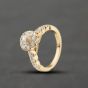 Second Hand 14ct Yellow Gold 1.66ct Diamond Flower Shoulder Set Cluster Ring 41482552