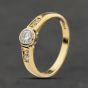 Second Hand 18ct Yellow Gold 0.25ct Diamond Rubover Shoulder Set Solitaire Ring 41482553