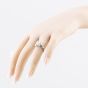 Second Hand 14ct White Gold Aquamarine & 0.15ct Diamond Le Vian Dress Ring 41482561