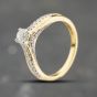 Second Hand 18ct Yellow Gold Certificated 0.33ct Brilliant Cut Diamond Shoulder Set Solitaire Ring 41482638